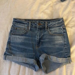 American Eagle High Waisted Denim Super Stretch Shorts